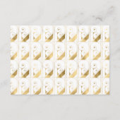 ヴィンテージ1920sデコホワイト金ゴールドウェディングRSVP エンクロージャーカード (裏面)