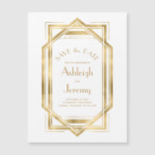 ヴィンテージ1920sデコホワイト金ゴールド保存日付 (正面)