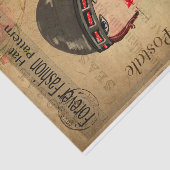 ヴィンテージ1920sファッション女性のHatフローラ フランスの 薄葉紙 (詳細)