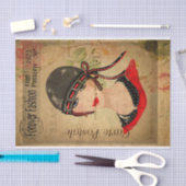 ヴィンテージ1920sファッション女性のHatフローラ フランスの 薄葉紙 (クラフト)