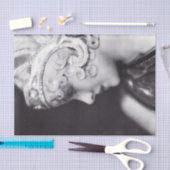 ヴィンテージ1920sフラッパーガールズポートレートティッシュペーパー 薄葉紙 (クラフト)