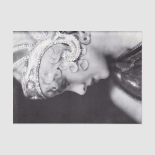 ヴィンテージ1920sフラッパーガールズポートレートティッシュペーパー 薄葉紙 (正面)