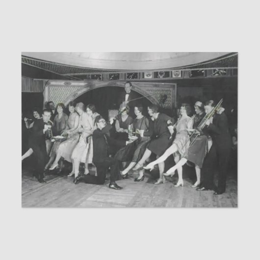 ヴィンテージ1920sフラッパーグループダンスティッシュペーパー 薄葉紙 (正面)