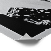 ヴィンテージ1920sフラッパー女の子ポップ・アートのアート,グレースケール ポスター (角)