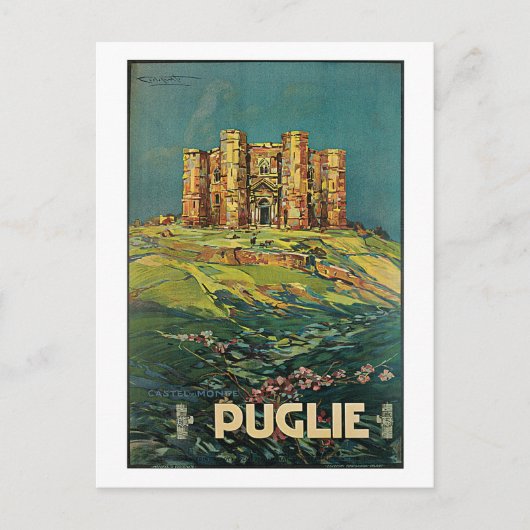 ヴィンテージ1920sプグリアイタリア旅行広告 ポストカード (正面)