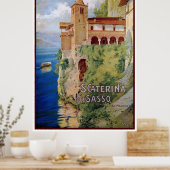 ヴィンテージ1920sマッジョーレ湖修道院イタリアン旅行 ポスター (キッチン)