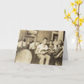 ヴィンテージ1920sミュージカルバンドグリーティングカード カード (黄色い花)