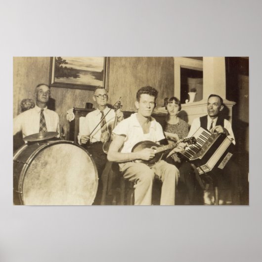 ヴィンテージ1920sミュージカルバンドポスター ポスター (正面)