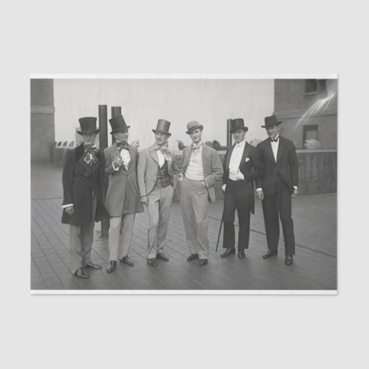 ヴィンテージ1920sメンズイントップハットティッシュペーパー 薄葉紙 (正面)