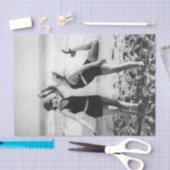 ヴィンテージ1920sレディースビーチ 薄葉紙 (クラフト)