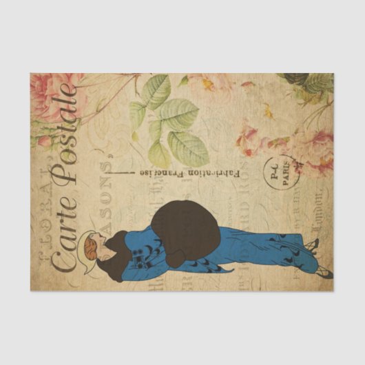 ヴィンテージ1920s最新パリのファッション 薄葉紙 (正面)