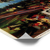 ヴィンテージ1920s湖マッジョーレイタリアンストラベル ポスター (角)