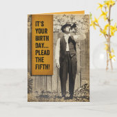 ヴィンテージ1920s男 – 五番目のブーゼ誕生日 カード (黄色い花)