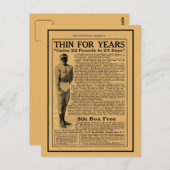 ヴィンテージ1920s重量増加マガジンad ポストカード (正面/裏面)