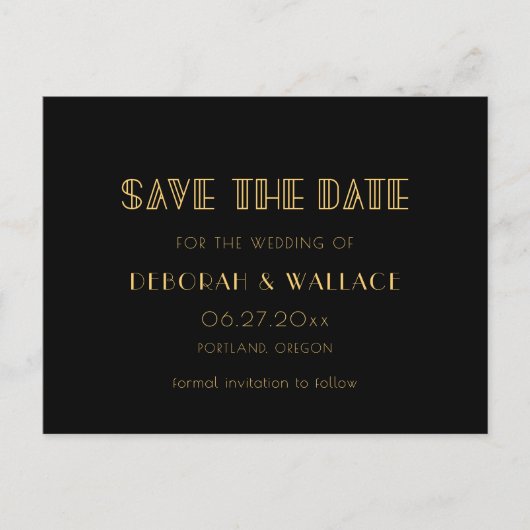 ヴィンテージ1920s art deco日付を保存 ポストカード (正面)