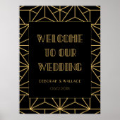 ヴィンテージ1920s art deco私たちのサイン結婚へようこそ ポスター (正面)