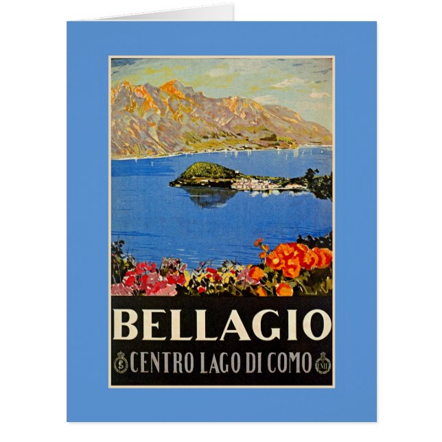 ヴィンテージ1920s Bellagio旅行イタリアン広告 (正面)