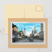 ヴィンテージ1920s Hollywood Blvd.ハリウッドCAL ポストカード (正面/裏面)