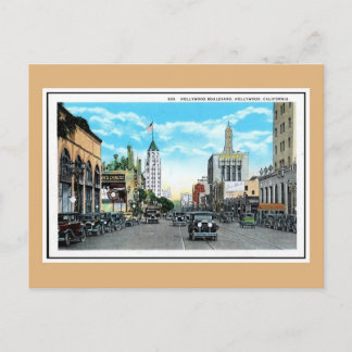 ヴィンテージ1920s Hollywood Blvd.ハリウッドCAL ポストカード