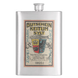 ヴィンテージ1921 2 Mark Notgeld紙幣プレミアムフラスコ フラスク