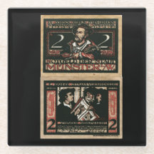 ヴィンテージ1921 2 Mark Notgeld Banknotte Glass Coaste