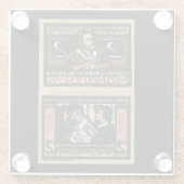ヴィンテージ1921 2 Mark Notgeld Banknotte Glass Coaste ガラスコースター (裏面)