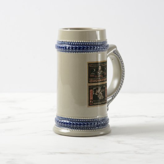ヴィンテージ1921 2 Mark Notgeld Banknotte Mug ビールジョッキ (正面右)