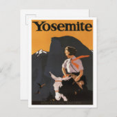 ヴィンテージ1923ヨセミテ南太平洋ポスター ポストカード (正面/裏面)