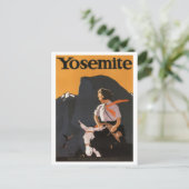 ヴィンテージ1923ヨセミテ南太平洋ポスター ポストカード (スタンド正面)