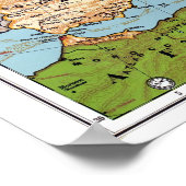 ヴィンテージ1923年からのヨーロッパの地図 ポスター (角)