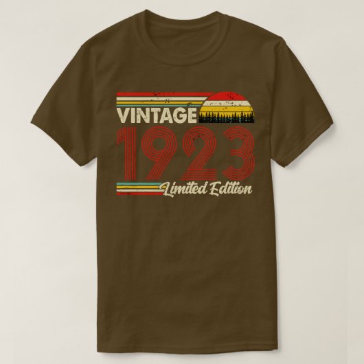 ヴィンテージ1923誕生日シャツ限定版1923 B Tシャツ (デザイン正面)