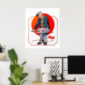 ヴィンテージ1924ゴルファープリント ポスター (ホームオフィス)