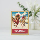 ヴィンテージ1924競馬広告 ポストカード (スタンド正面)
