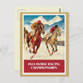 ヴィンテージ1924競馬広告 ポストカード (正面/裏面)