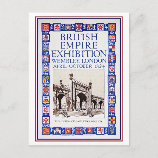 ヴィンテージ1924 British Empire展示広告 ポストカード (正面)