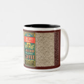 ヴィンテージ1925ウベロブランドコーヒーマグ ツートーンマグカップ (正面右)