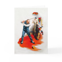 ヴィンテージ1925ゴルフクリスマスカード