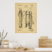 ヴィンテージ1925ゴルフバッグプリント ポスター (キッチン)