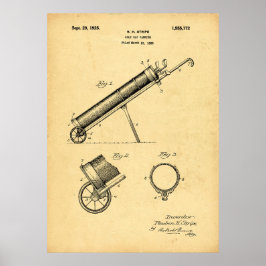 ヴィンテージ1925ゴルフバッグプリント ポスター