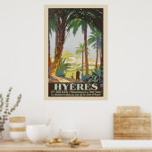 ヴィンテージ1925 フランスの Riviera - Hyeres Poster ポスター (キッチン)