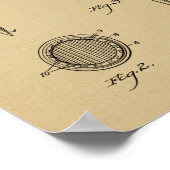 ヴィンテージ1926ゴルフボールティーデザイン特許プリント ポスター (角)