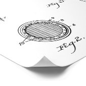 ヴィンテージ1926ゴルフボールティーデザイン特許プリント ポスター (角)