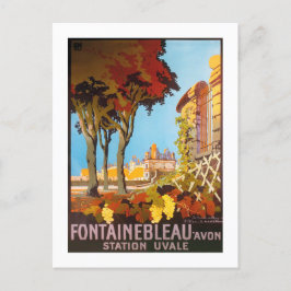 ヴィンテージ1926 Fontainbleau Avon, Station Uvale Post ポストカード