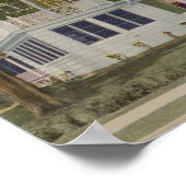 ヴィンテージ1927ハウスデザインプリントグリーンホワイト ポスター (角)