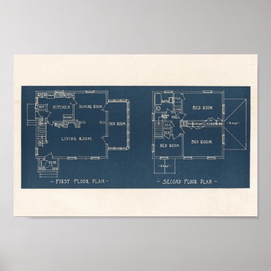 ヴィンテージ1927ハウスデザイン10A5プリントインテリア ポスター (正面)