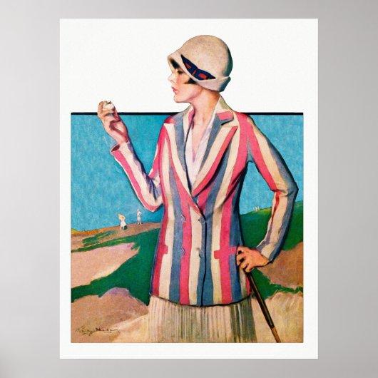 ヴィンテージ1928ゴルフプリント ポスター (正面)