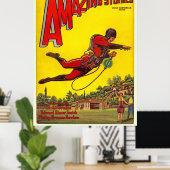 ヴィンテージ1928 "Amazing Stories"漫画 ポスター (ホームオフィス)