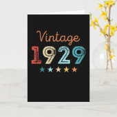 ヴィンテージ1929 100誕生日レトロギフト100年 カード (黄色い花)