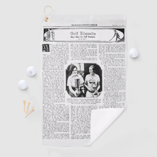 ヴィンテージ1930のゴルフエチケット用ゴルフタオル ゴルフタオル (インサイチュ)
