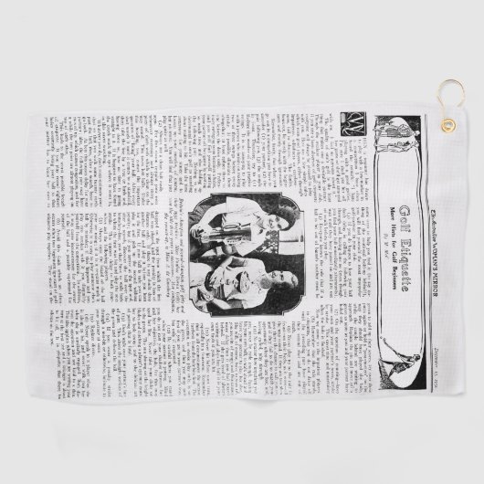 ヴィンテージ1930のゴルフエチケット用ゴルフタオル ゴルフタオル (横)